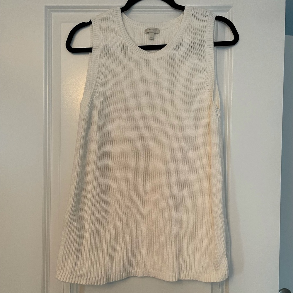 Large Talbots sweater vest perfect for fall layering!